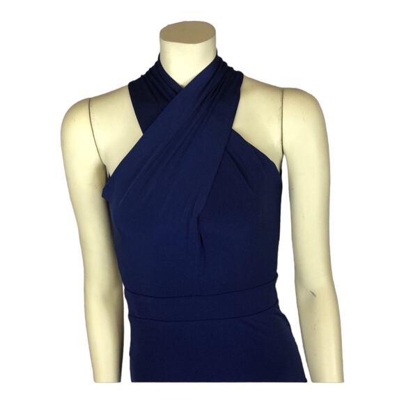 AG STUDIO Navy halter neck cutout back maxi dress size small - Picture 9 of 14